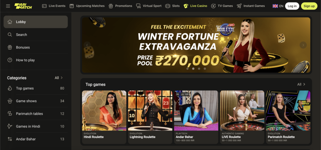 Parimatch Live Casino